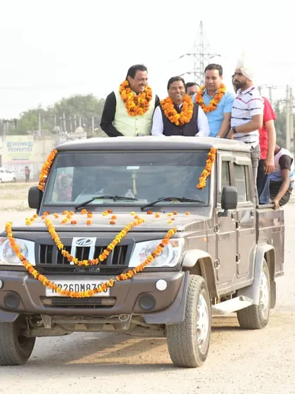 The arrival of our esteemed guests for the tournament, showcasing the strong support for kabaddi in our community.