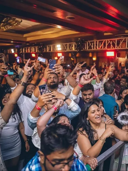 Another angle of the incredible crowd at the Taj MG Road for New Year's Eve. The excitement was tangible.