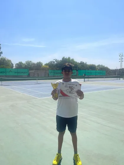 Another victory for Yashas, this time as champion in a U-14 Talent Series tournament. His journey through the qualifying rounds to win the title shows true determination.