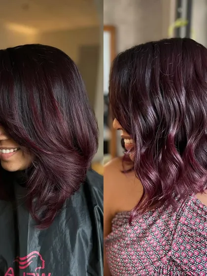 Straight or textured? This beautiful wine color looks amazing either way. It's a sophisticated take on a bold shade.