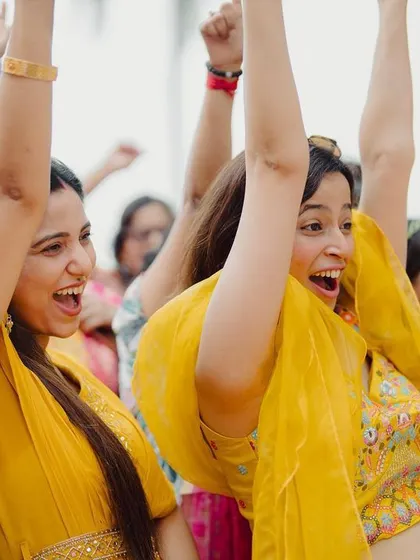 The sheer excitement of the guests dancing and celebrating at a Haldi party. I create an atmosphere that encourages everyone to join in the fun.