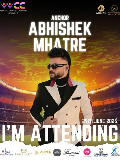 My official poster for attending the Wedding Cricket Carnival (WCC) Season 2.