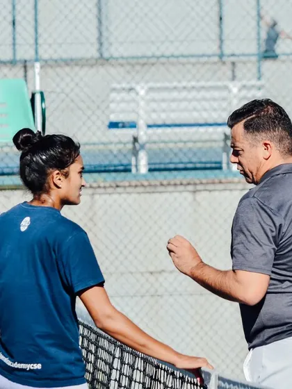 A practice session in Tbilisi with my coach. Constant communication and tactical adjustments are a big part of my process and my coaching style.