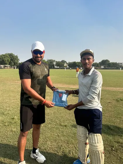 Rewarding a player for his performance in a practice match. At our academy, every match is an opportunity to prove yourself and earn recognition.
