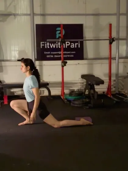 A pigeon pose variation, another excellent stretch for opening up the hips and releasing tension.