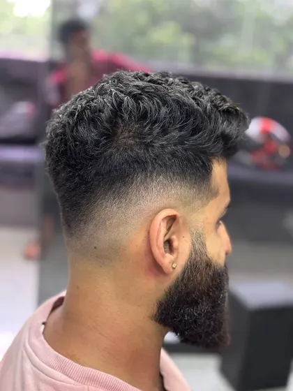 The back view of the high fade, showing the clean taper.