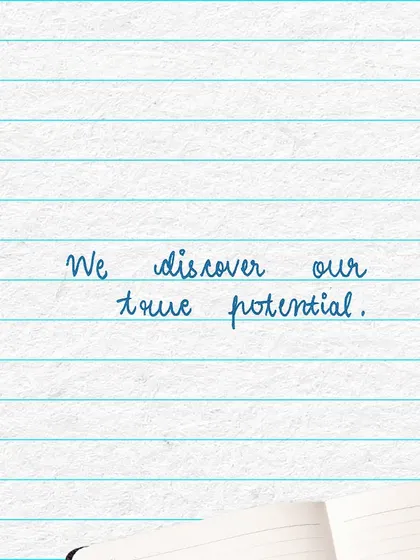 Working through challenges and within limits is how we discover our true potential and what we are capable of.