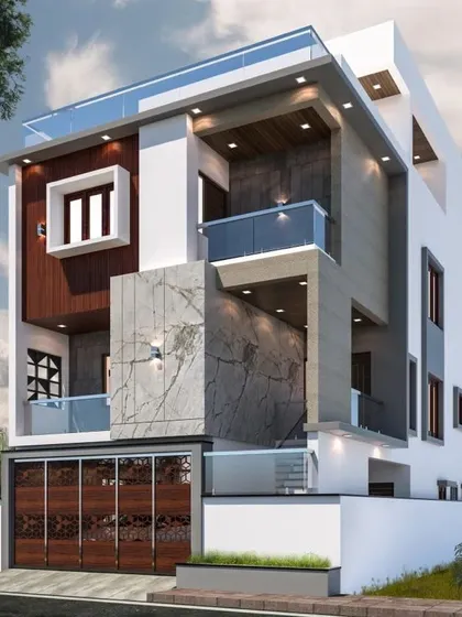 A duplicate image of the proposed residence for Mr. Nagabhushan, ensuring clients can view this popular design from all available angles in the gallery.