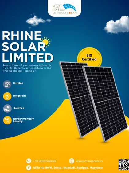 As a leading manufacturer, I specialize in providing top-notch, BIS-certified solar panels for commercial businesses and plants. This poster emphasizes our durable, long-life, and environmentally friendly solutions.