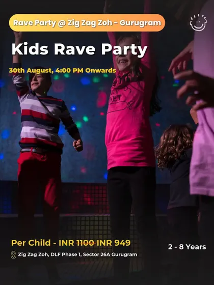 A Kids Rave Party at Zig Zag Zoh, combining the fun of a play area with a dance party.