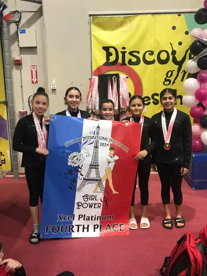 The Platinum team with their 4th place banner, a great result heading into the State championships.