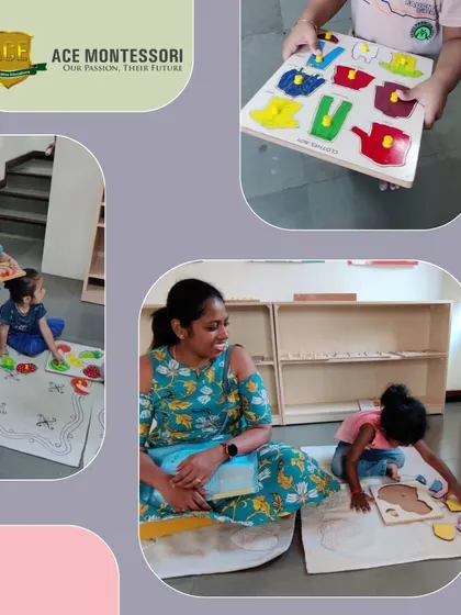 Our classroom is filled with materials that invite exploration. These images show children naturally drawn to puzzles and other hands on activities that challenge them and build their confidence.