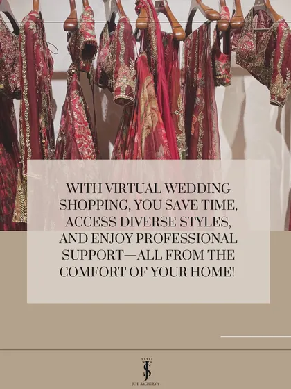 With virtual wedding shopping, you save time, access diverse styles, and enjoy professional support, all from home.