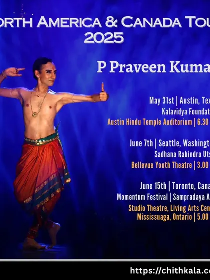 The art of dance transcends all borders. I am grateful for the opportunities to share my work with rasikas across the globe, as shown in this announcement for my North America and Canada tour.