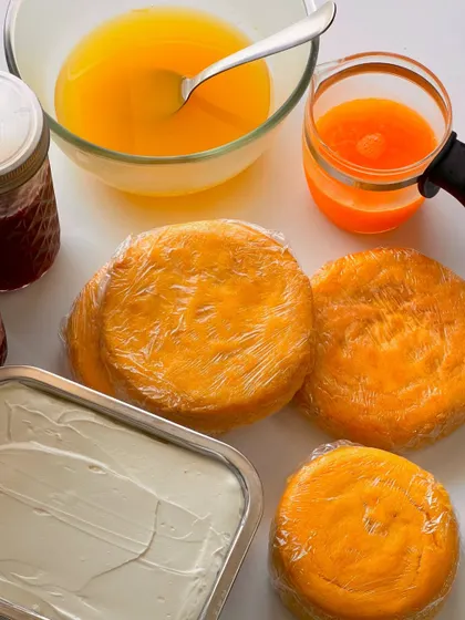 A behind-the-scenes look at my flavour of the month. I believe in using the freshest ingredients, like these juicy oranges being prepped for a new seasonal cake.