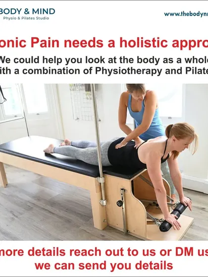 A holistic approach combining Physiotherapy and Pilates is essential for managing chronic pain. I provide personalized guidance on the Reformer and mat to address the root cause of your discomfort and restore healthy movement patterns.