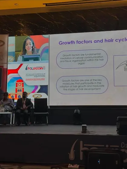 A slide from my presentation on the relationship between growth factors and the hair cycle. Understanding this science is fundamental to treating hair loss effectively.