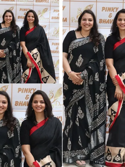 We, Pinky and Bhavna, at a student graduation event. We are incredibly proud to guide and mentor so many talented women on their artistic journey.