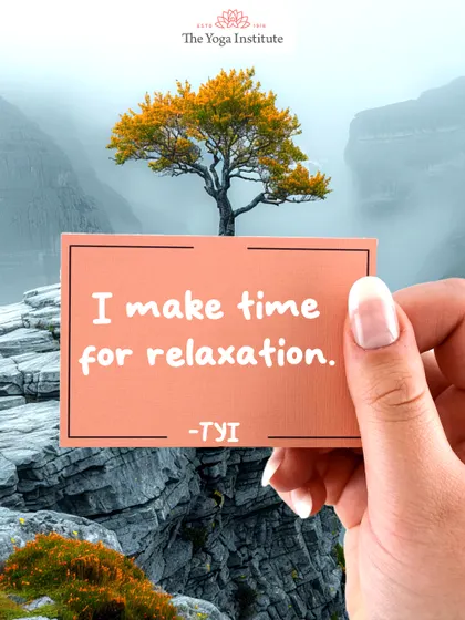 I make time for relaxation. Making space for rest allows the body to recharge, the mind to reset, and the spirit to find balance.