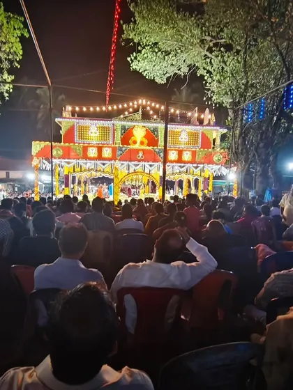 The audience gathered for the Nagamandala, a ritual that often continues until the early hours of the morning.