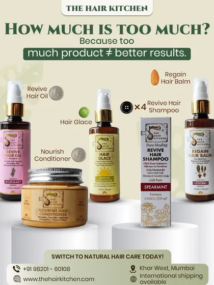 Using too much product doesn't lead to better results. This guide shows the ideal amount to use for each product in my range, from a coin-sized dab of conditioner to just four pumps of shampoo, ensuring effectiveness without waste.