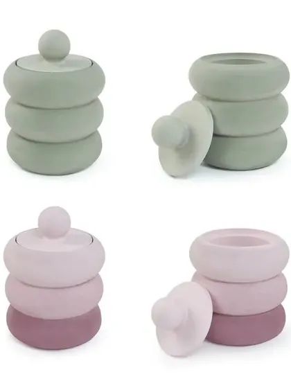 Our new collection of jar moulds includes these beautiful tiered designs. They are perfect for creating stackable trinket boxes or unique candle jars from resin or other casting materials.