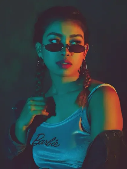 A creative, color-lit shot for the Golden Goose brand launch announcement. I love collaborating with brands that have a strong, artistic identity.