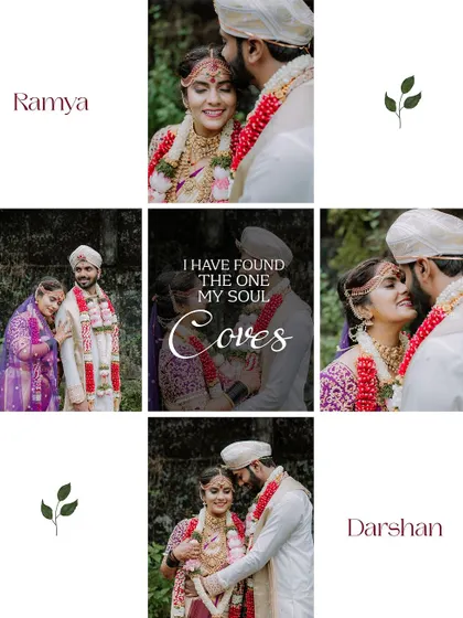 Duplicate of image 156, a collage of romantic wedding moments.