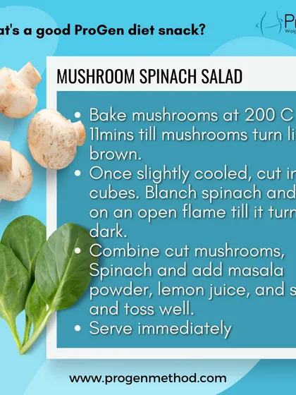 This quick-to-make mushroom spinach salad is a delicious and healthy diet snack. Follow the simple steps to prepare it.