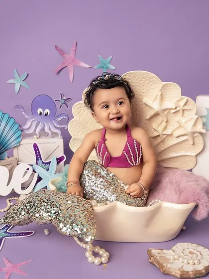 Celebrating 'One' under the sea! Adding milestone markers to our themed shoots is a great way to combine a creative concept with a birthday celebration.
