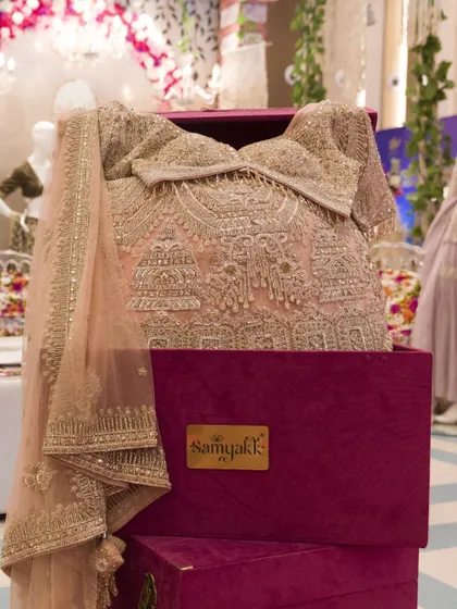A duplicate of the beautiful lehenga, showcasing the intricate embroidery and craftsmanship.