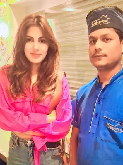 Actress Rhea Chakraborthy finding her culinary paradise at Bademiya.