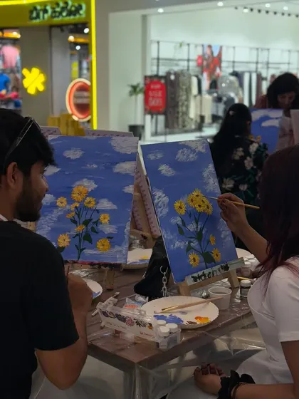 What happens when you set up a painting station in a mall? Pure magic. We invited random visitors to paint, and the results were a beautiful mix of unique masterpieces.
