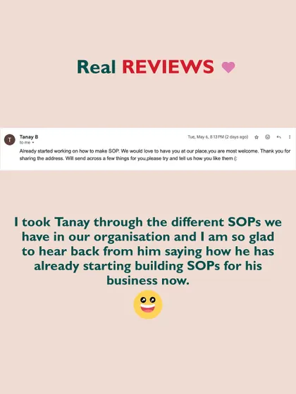 It's all about implementation. This review shows how a founder immediately started building Standard Operating Procedures (SOPs) for his business after our discussion on systems.
