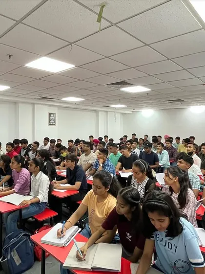 Another angle of our Delhi classroom, filled with dedicated students. We create an environment that pushes you to be your best and prepare for the tough competition of the NDA exam.