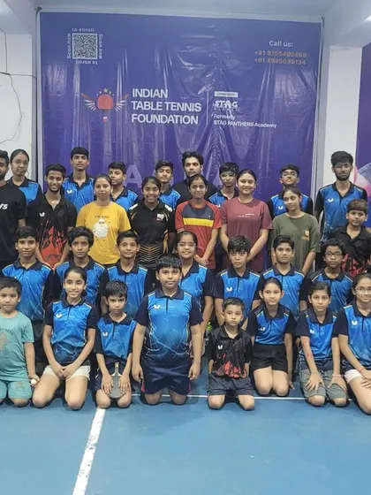 Our newly expanded team, the Indian Table Tennis Foundation, powered by Stag Global. Together, we are committed to nurturing champions and elevating table tennis in India.