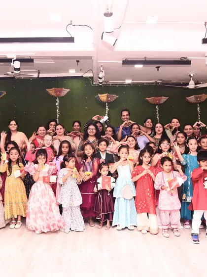 Our wonderful students and their families at our Diwali party. It's always a joy to celebrate these special occasions together.