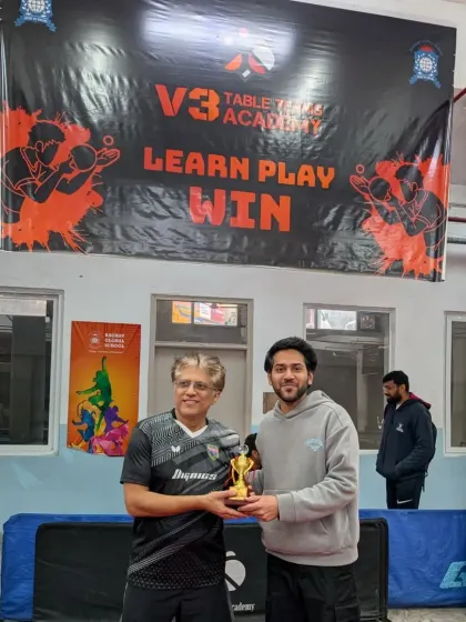The singles runner-up from our corporate tournament. Every player gains valuable match experience, which is the ultimate goal of these events.