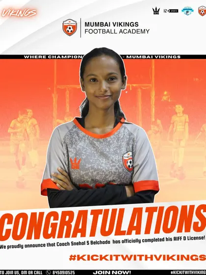 We are powered by expert coaching. This is a shout out to our very own Coach Snehal Belchada, who is officially AIFF D-License certified. Her expertise is a core part of how we shape beginners into champions.