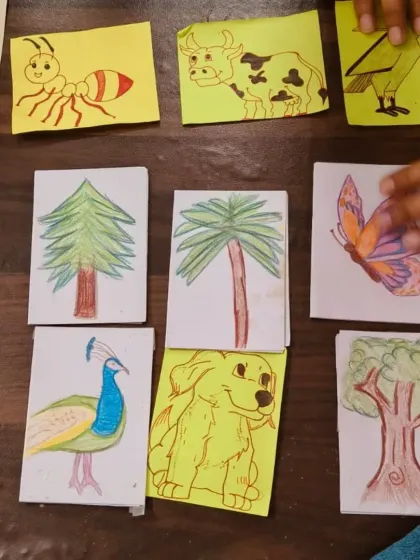 Beautifully illustrated cards created by participants for one of the "Be a Jagrik" activities. We encourage creativity in every aspect of our programs.