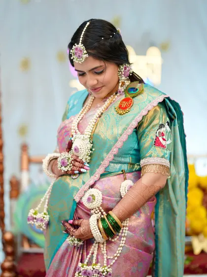 A tender moment celebrating her journey. The soft glam makeup ensures she feels comfortable and looks beautiful for this incredibly special and memorable day.