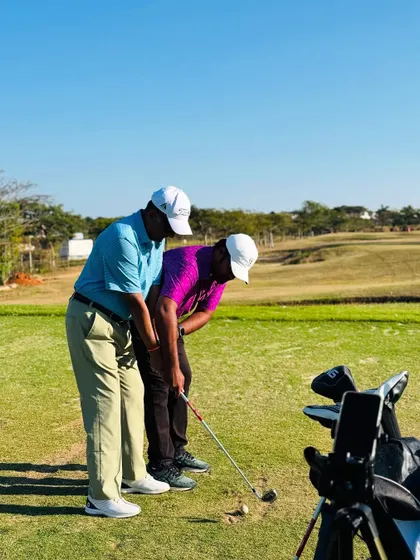 Our coaches are constantly on the range, providing hands-on instruction. From demonstrating a swing path to analyzing a student's setup, these moments of direct mentorship are where real progress is made.