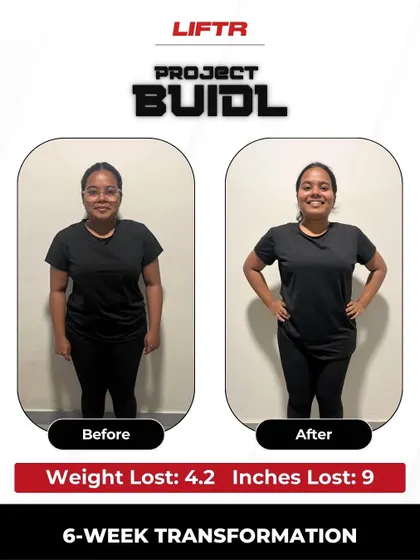 Chitranjali's 6-week journey led to a 4.2 kg weight loss and a 9-inch reduction. She developed healthy habits and feels stronger and more alive, thanks to top-notch coaches who pushed her boundaries daily.