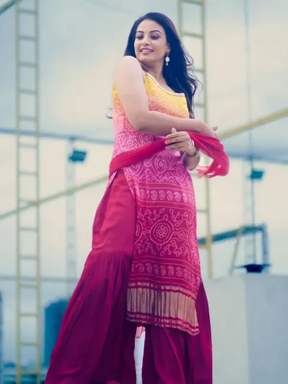 A different pose from the same series, capturing the flow of the dupatta.