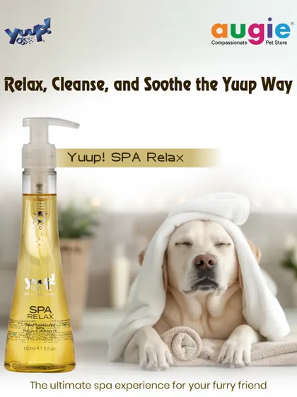 Relax, cleanse, and soothe the Yuup! way. The SPA Relax treatment provides the ultimate spa experience for your furry friend, using a blend of natural extracts to calm and refresh.