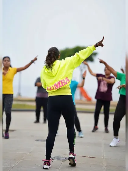 I am your licensed Zumba instructor, here to guide you and sweat it out with you. We are here for progress, not perfection.