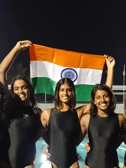 Our five water polo champions who were part of the victorious Team India at the U21 Indo-Sri Lanka series. Their success demonstrates the strength of our water polo program.