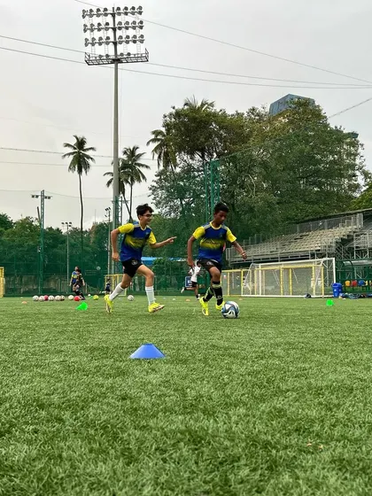 If it does not challenge you, it will not change you. Our young footballers being put through their paces at training.