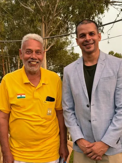 With a senior coach at the NSNIS Patiala workshop. I believe in learning from the experience of those who have been in the trenches for years.