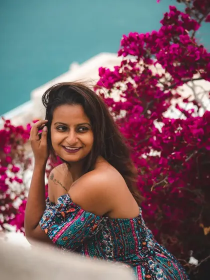 A photo of one of our star choreographers, Kavya, who is a client favorite. We believe in fostering genuine connections and becoming a part of the family's wedding journey.
